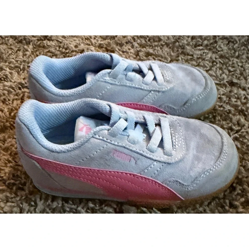 Puma-Bella Donna Lilac & Pink Faux Suede Sneakers Size 7